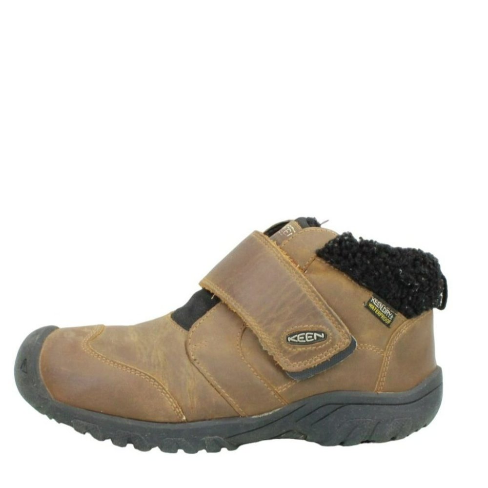 Keen Kootenay IV Brown Leather Hook & Loop Waterproof Ankle Chukka Boot Size 4 - Picture 1 of 9